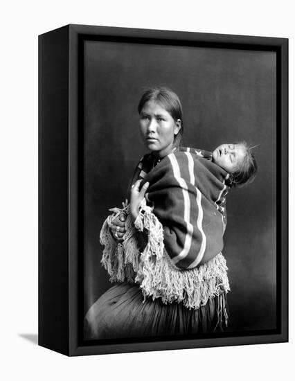 Navajo Woman & Child, C1914-null-Framed Premier Image Canvas