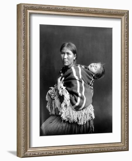 Navajo Woman & Child, C1914-null-Framed Photographic Print