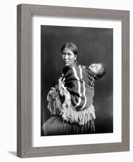 Navajo Woman & Child, C1914-null-Framed Photographic Print