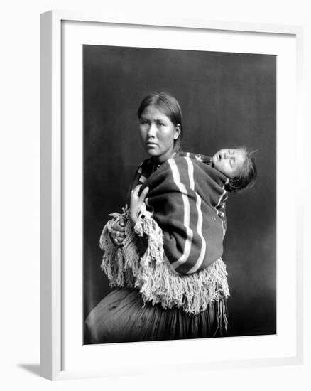 Navajo Woman & Child, C1914-null-Framed Photographic Print