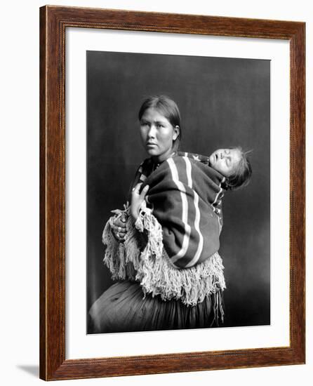 Navajo Woman & Child, C1914-null-Framed Photographic Print