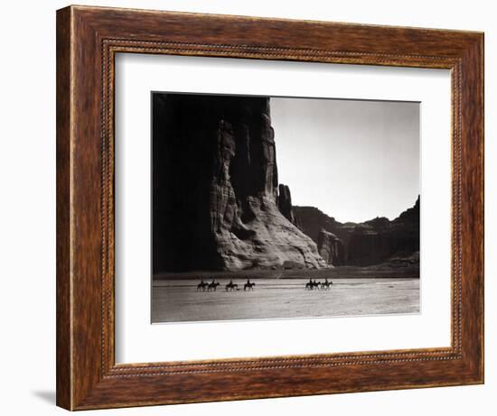 Navajos: Canyon De Chelly, 1904-Edward S^ Curtis-Framed Photographic Print