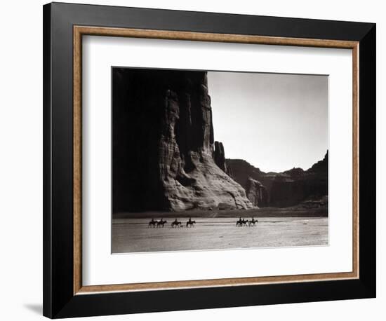 Navajos: Canyon De Chelly, 1904-Edward S^ Curtis-Framed Photographic Print