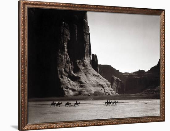 Navajos: Canyon De Chelly, 1904-Edward S^ Curtis-Framed Photographic Print