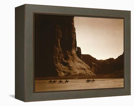 Navajos, Canyon De Chelly, c.1904-Edward S^ Curtis-Framed Premier Image Canvas