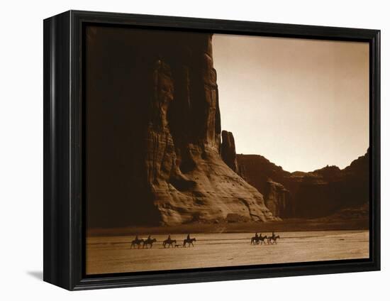 Navajos, Canyon De Chelly, c.1904-Edward S^ Curtis-Framed Premier Image Canvas