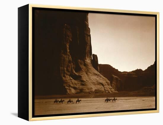 Navajos, Canyon De Chelly, c.1904-Edward S^ Curtis-Framed Premier Image Canvas