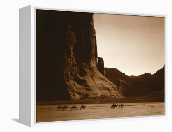 Navajos, Canyon De Chelly, c.1904-Edward S^ Curtis-Framed Premier Image Canvas