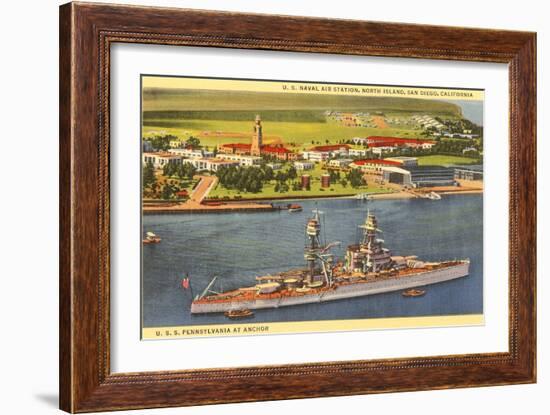 Naval Air Station, North Island, San Diego, California-null-Framed Art Print