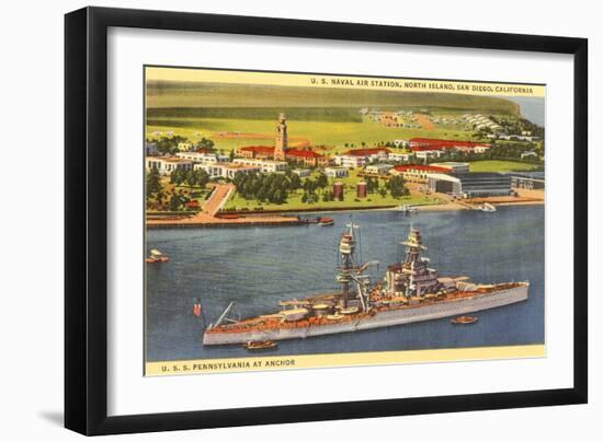 Naval Air Station, North Island, San Diego, California-null-Framed Art Print