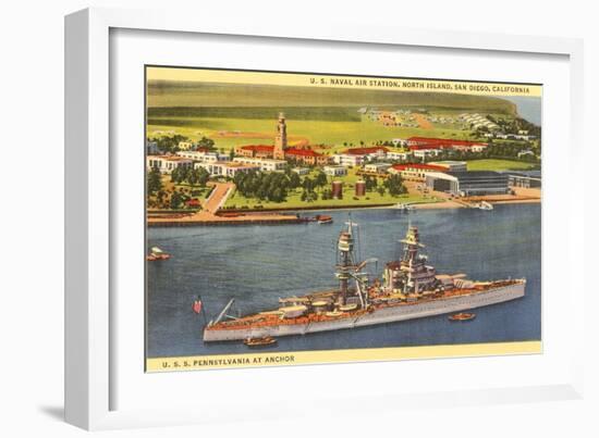 Naval Air Station, North Island, San Diego, California-null-Framed Art Print