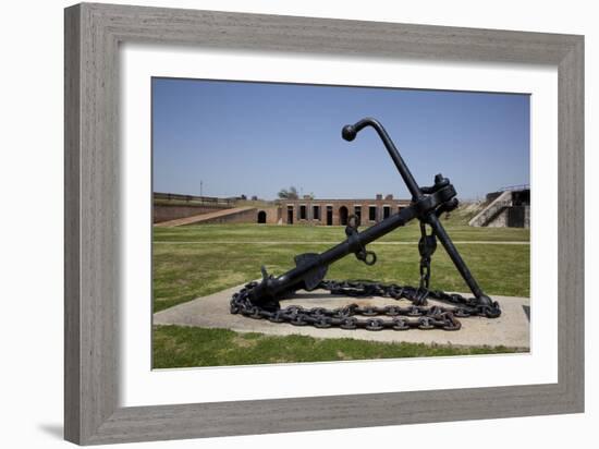 Naval Anchor At Fort Gaines, Al-Carol Highsmith-Framed Art Print