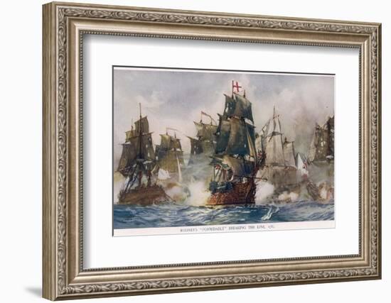 Naval Battle 1782-Charles Dixon-Framed Photographic Print