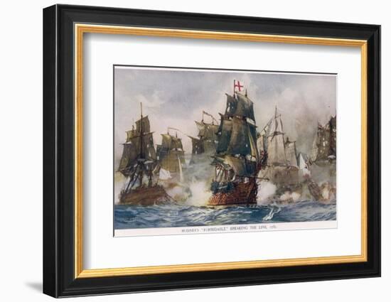 Naval Battle 1782-Charles Dixon-Framed Photographic Print