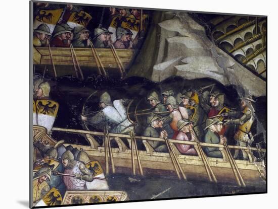 Naval Battle at Punta Di San Salvatore, Scene from Stories of Alexander III, 1407-1408-Spinello Aretino-Mounted Giclee Print