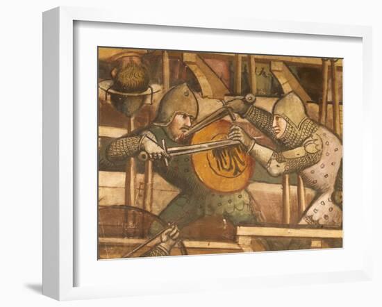 Naval Battle at Punta Di San Salvatore, Scene from Stories of Alexander III, 1407-1408-Spinello Aretino-Framed Giclee Print