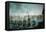 Naval battle between Russian and Swedish Fleet in Baltic Sea-null-Framed Premier Image Canvas