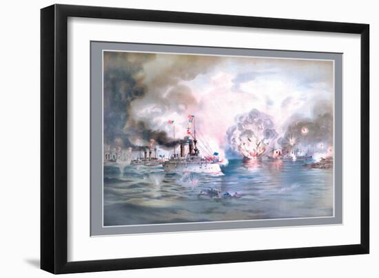 Naval Battle, Manila-Werner-Framed Art Print