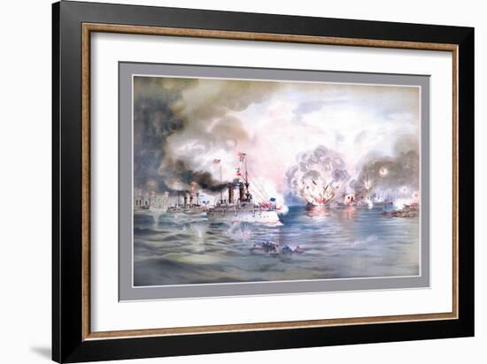 Naval Battle, Manila-Werner-Framed Art Print