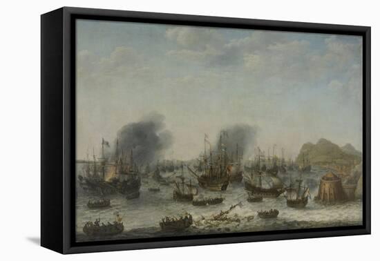 Naval battle near Gibraltar on 25th April 1607, 1639-Adam Willaerts-Framed Premier Image Canvas