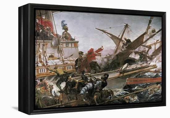 Naval Battle of Lepanto-Juan Luna Y Novicio-Framed Stretched Canvas
