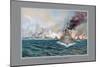 Naval Battle of Santiago-Werner-Mounted Art Print