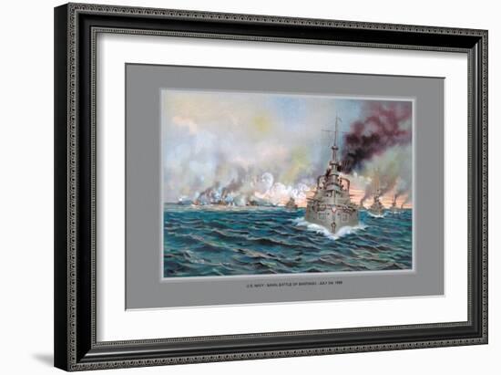 Naval Battle of Santiago-Werner-Framed Art Print