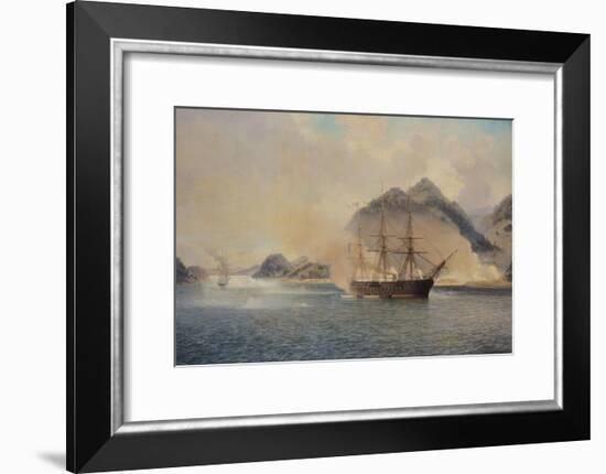 Naval Battle of the Strait of Shimonoseki, 20th July 1863, 1865-Jean Baptiste Henri Durand-Brager-Framed Giclee Print