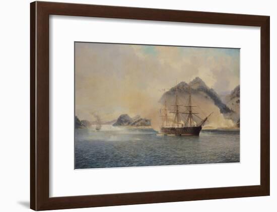 Naval Battle of the Strait of Shimonoseki, 20th July 1863, 1865-Jean Baptiste Henri Durand-Brager-Framed Giclee Print