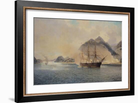 Naval Battle of the Strait of Shimonoseki, 20th July 1863, 1865-Jean Baptiste Henri Durand-Brager-Framed Giclee Print