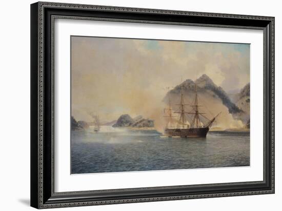 Naval Battle of the Strait of Shimonoseki, 20th July 1863, 1865-Jean Baptiste Henri Durand-Brager-Framed Giclee Print