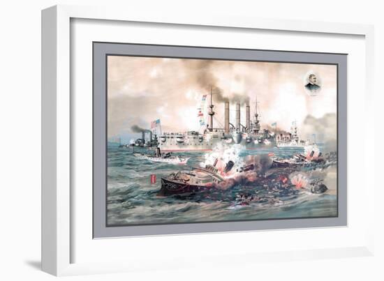 Naval Battle, Santiago-Werner-Framed Art Print