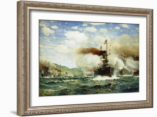 Naval Battle-James Gale Tyler-Framed Premium Giclee Print