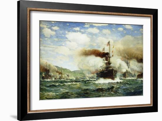 Naval Battle-James Gale Tyler-Framed Premium Giclee Print