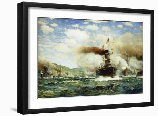 Naval Battle-James Gale Tyler-Framed Premium Giclee Print