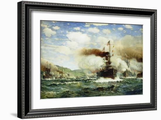 Naval Battle-James Gale Tyler-Framed Premium Giclee Print