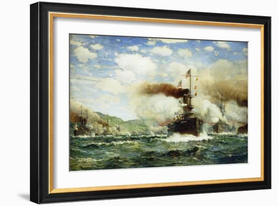 Naval Battle-James Gale Tyler-Framed Premium Giclee Print