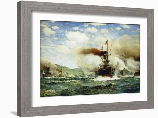 Naval Battle-James Gale Tyler-Framed Giclee Print