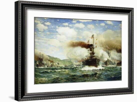 Naval Battle-James Gale Tyler-Framed Giclee Print