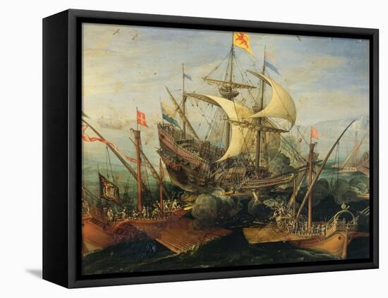 Naval Battle-Abraham Storck-Framed Premier Image Canvas