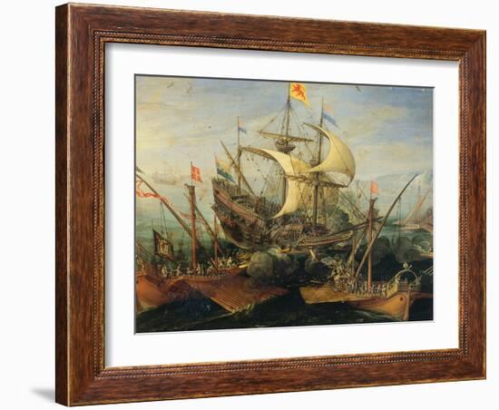 Naval Battle-Abraham Storck-Framed Giclee Print