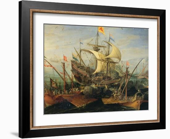 Naval Battle-Abraham Storck-Framed Giclee Print