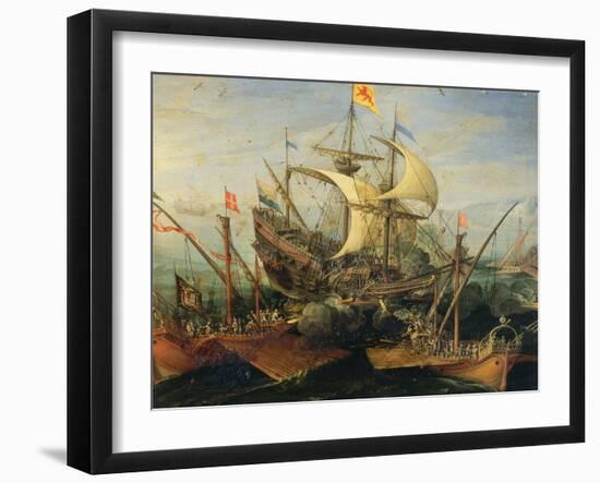 Naval Battle-Abraham Storck-Framed Giclee Print