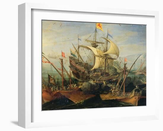 Naval Battle-Abraham Storck-Framed Giclee Print