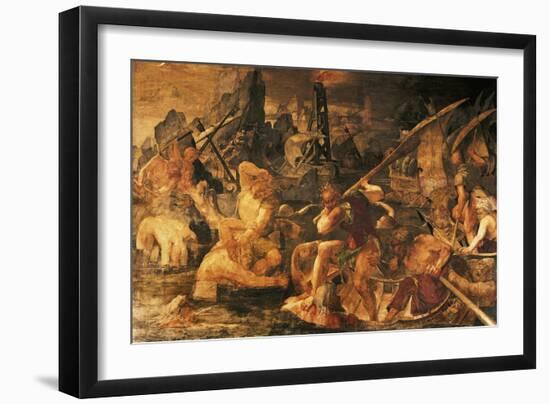 Naval Combat, Fresco-Rosso Fiorentino-Framed Giclee Print