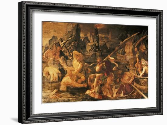 Naval Combat, Fresco-Rosso Fiorentino-Framed Giclee Print