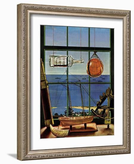 "Naval Convoy," August 26, 1944-John Atherton-Framed Giclee Print