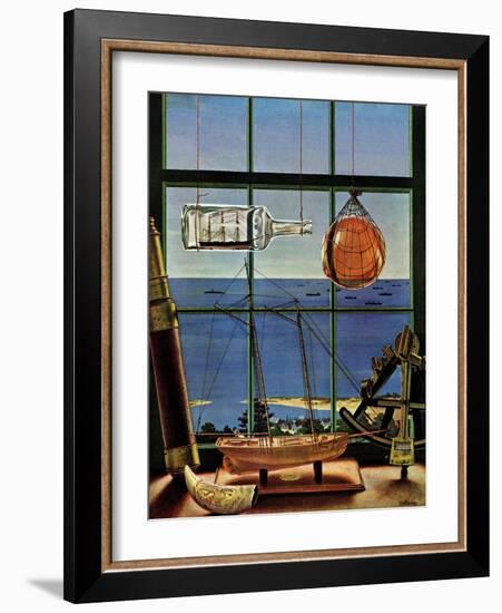 "Naval Convoy," August 26, 1944-John Atherton-Framed Giclee Print