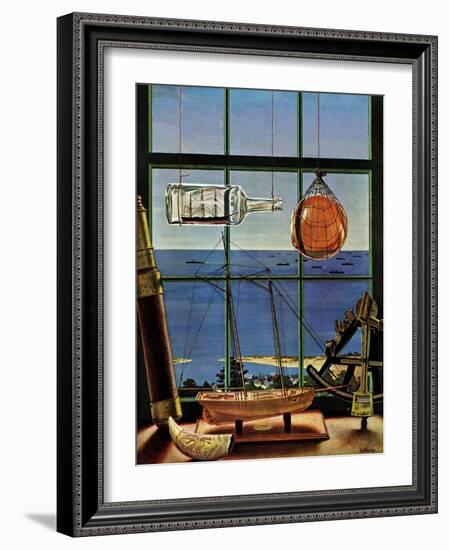 "Naval Convoy," August 26, 1944-John Atherton-Framed Giclee Print