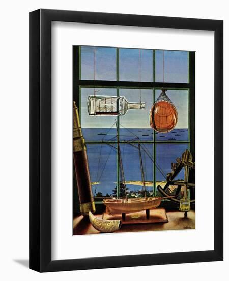 "Naval Convoy," August 26, 1944-John Atherton-Framed Giclee Print